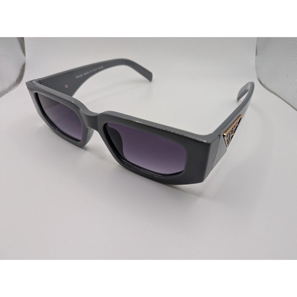 Prada 09ZS Rectangle Sunglasses In Slate Grey